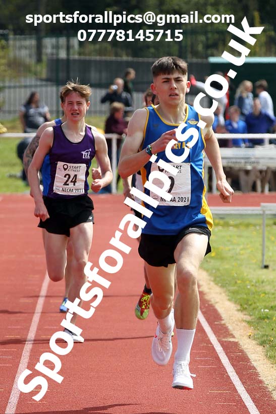 1500 metres, 2021 NECAA Middlesbrough Open Meting, Sunday, May 9th. Photo: David T. Hewitson/Sports for All Pics